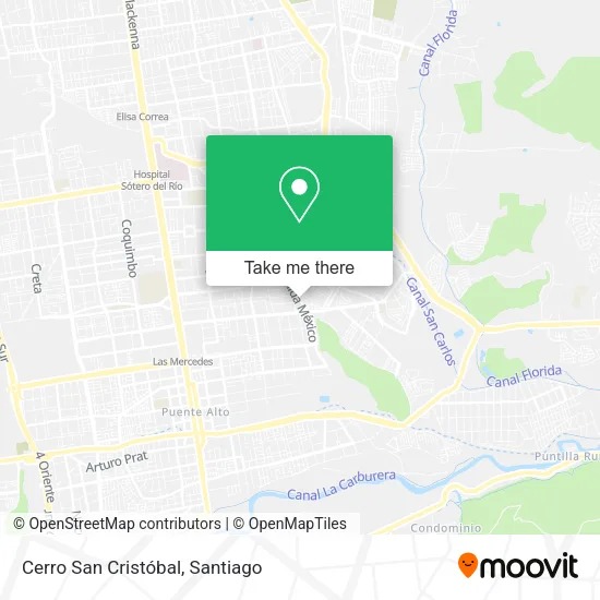 Cerro San Cristóbal map