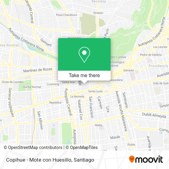 Copihue - Mote con Huesillo map