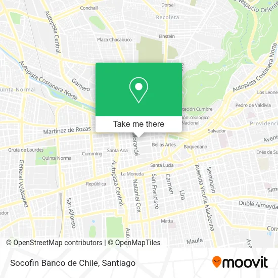 Socofin Banco de Chile map