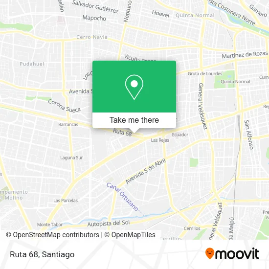 Ruta 68 map