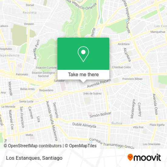 Los Estanques map