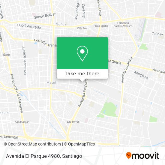 Avenida El Parque 4980 map