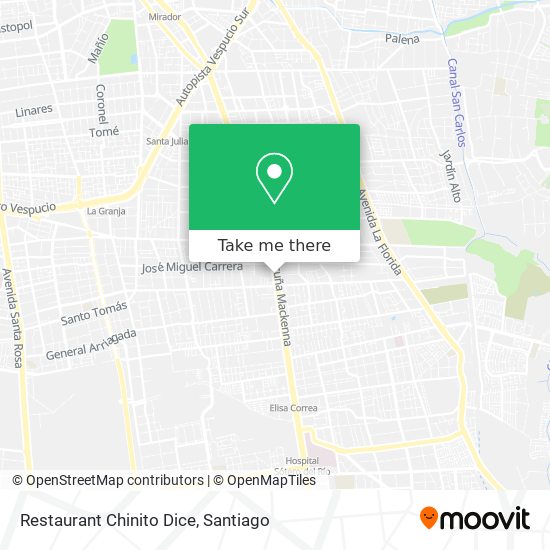 Mapa de Restaurant Chinito Dice
