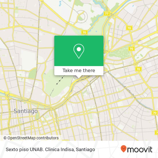 Sexto piso UNAB. Clinica Indisa map