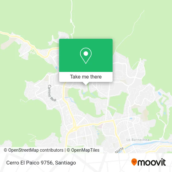 Cerro El Paico 9756 map