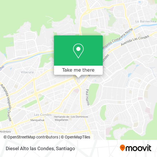 Diesel Alto las Condes map