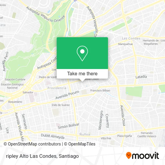 ripley Alto Las Condes map