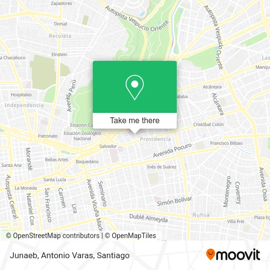 Junaeb, Antonio Varas map