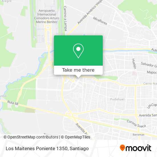 Los Maitenes Poniente 1350 map
