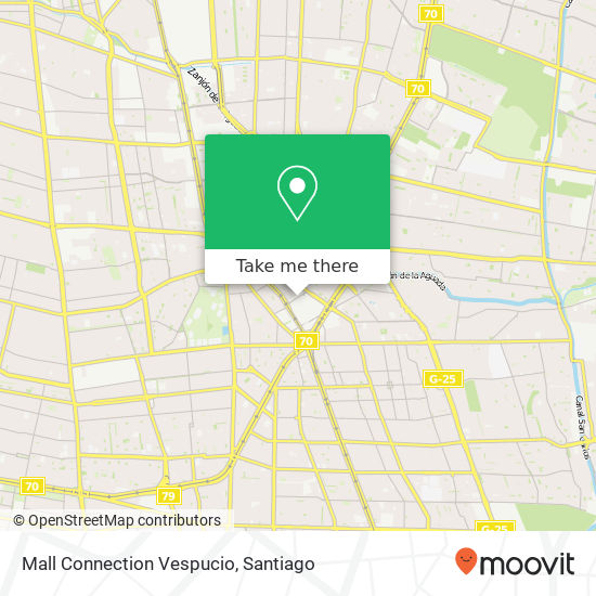 Mapa de Mall Connection Vespucio