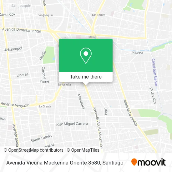 Avenida Vicuña Mackenna Oriente 8580 map