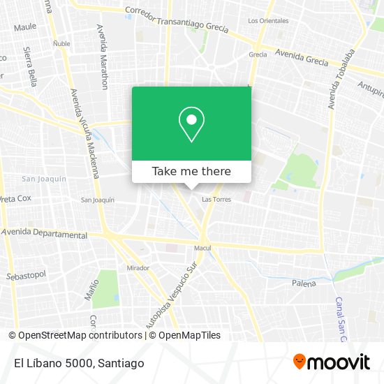 El Líbano 5000 map