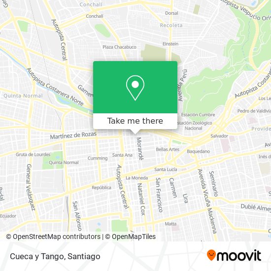 Cueca y Tango map