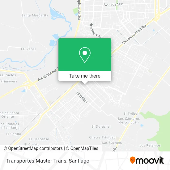Transportes Master Trans map