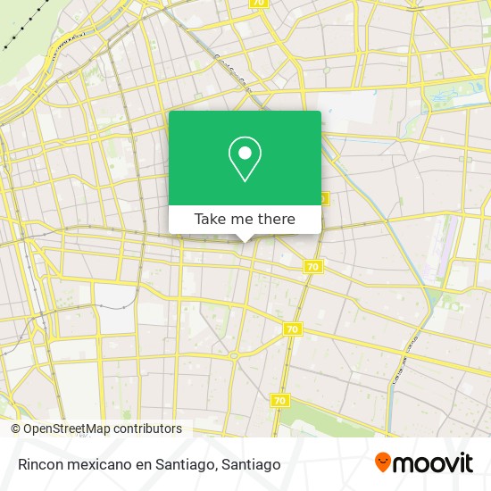 Mapa de Rincon mexicano en Santiago