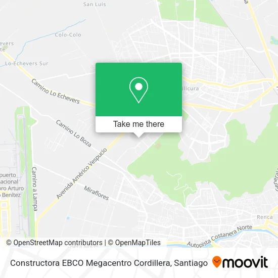 Constructora EBCO Megacentro Cordillera map