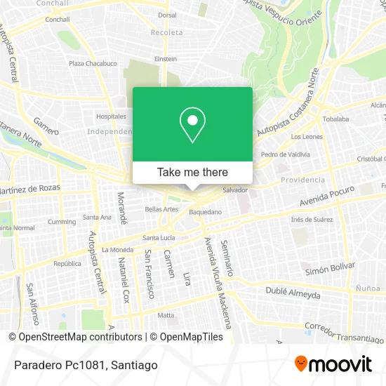 Paradero Pc1081 map