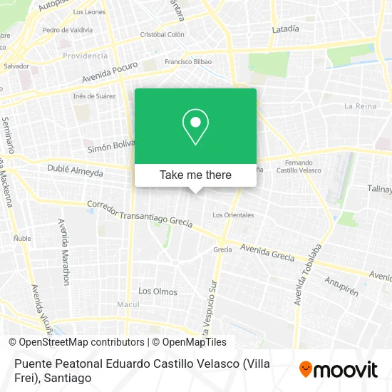 Puente Peatonal Eduardo Castillo Velasco (Villa Frei) map