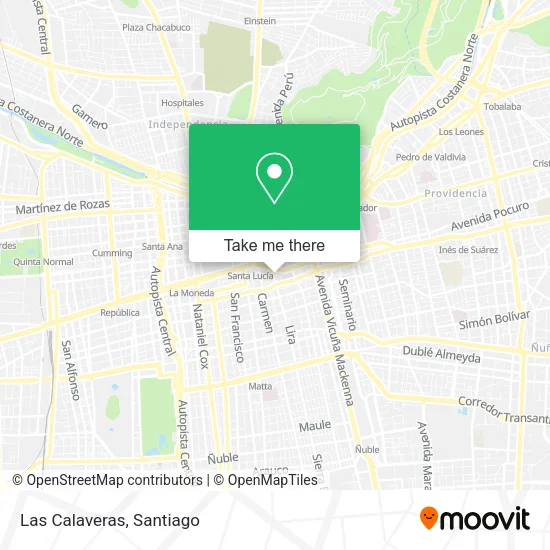 Las Calaveras map