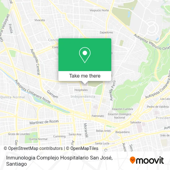 Inmunologia Complejo Hospitalario San José map