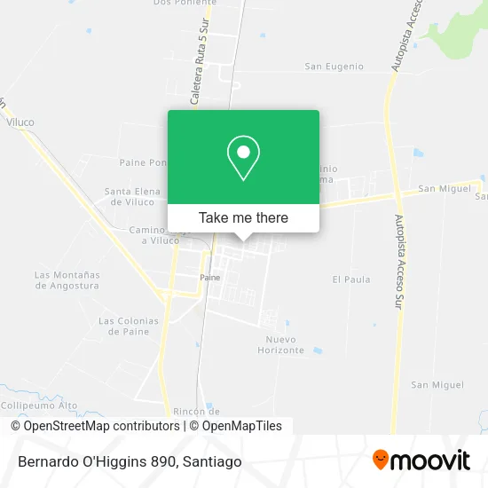 Bernardo O'Higgins 890 map