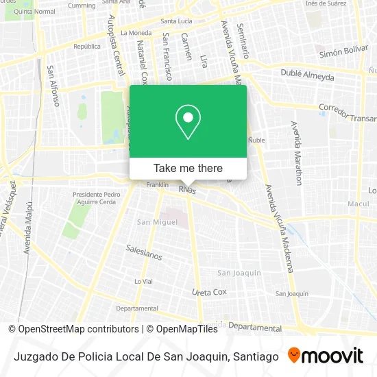 Juzgado De Policia Local De San Joaquin map