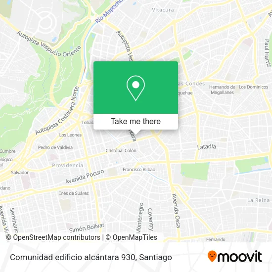 Comunidad edificio alcántara 930 map