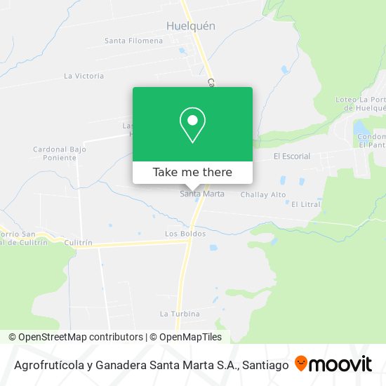 Mapa de Agrofrutícola y Ganadera Santa Marta S.A.