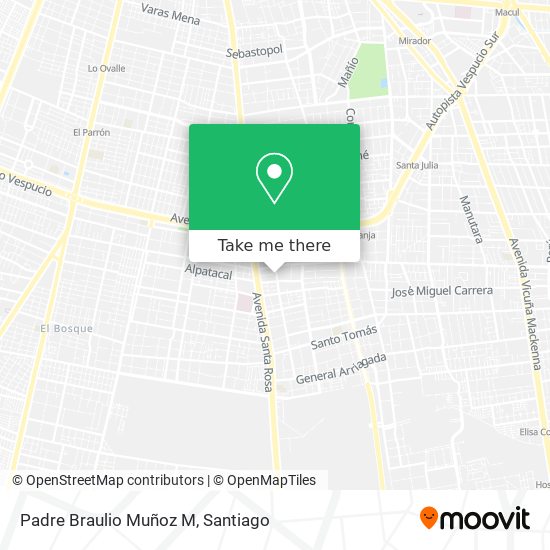 Padre Braulio Muñoz M map