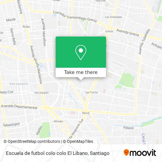 Escuela de futbol colo colo El Libano map