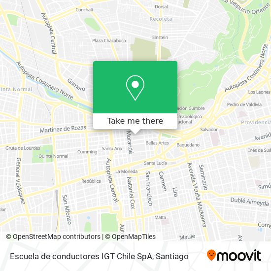 Escuela de conductores IGT Chile SpA map
