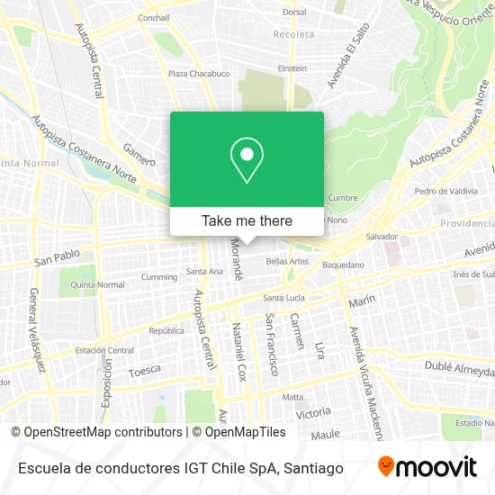 Escuela de conductores IGT Chile SpA map