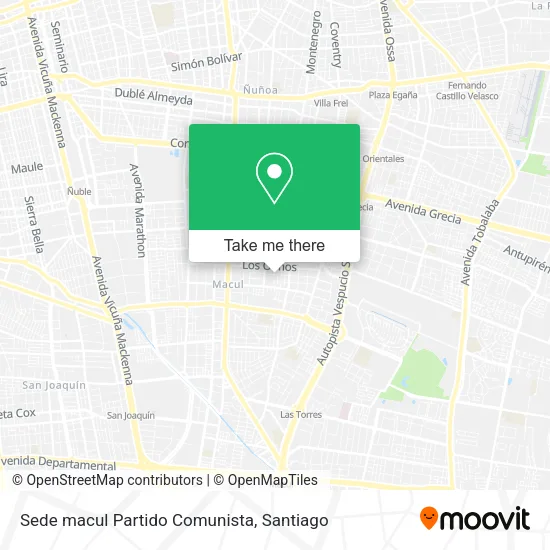 Sede macul Partido Comunista map