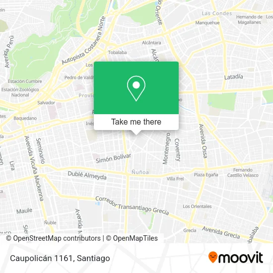 Caupolicán 1161 map