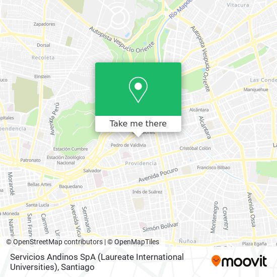 Mapa de Servicios Andinos SpA (Laureate International Universities)