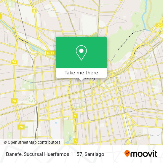 Banefe, Sucursal Huerfamos 1157 map