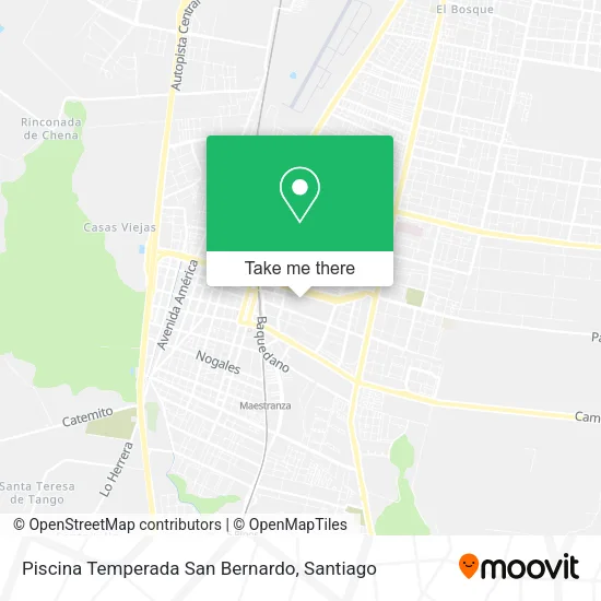 Piscina Temperada San Bernardo map