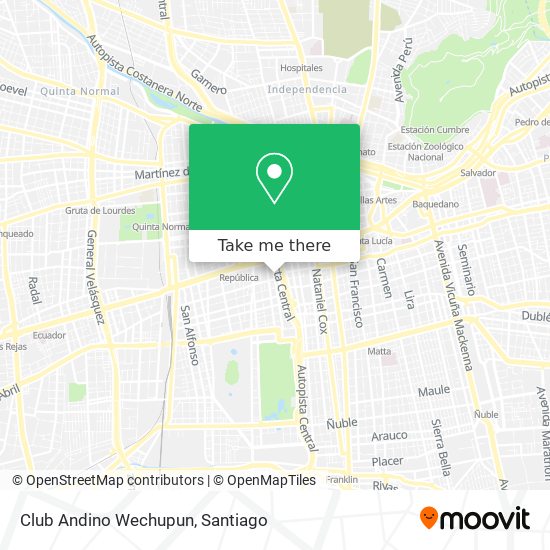 Club Andino Wechupun map