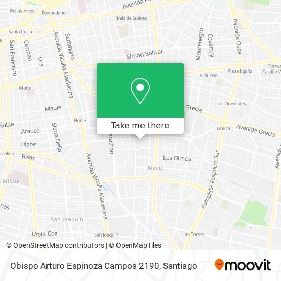 Obispo Arturo Espinoza Campos 2190 map