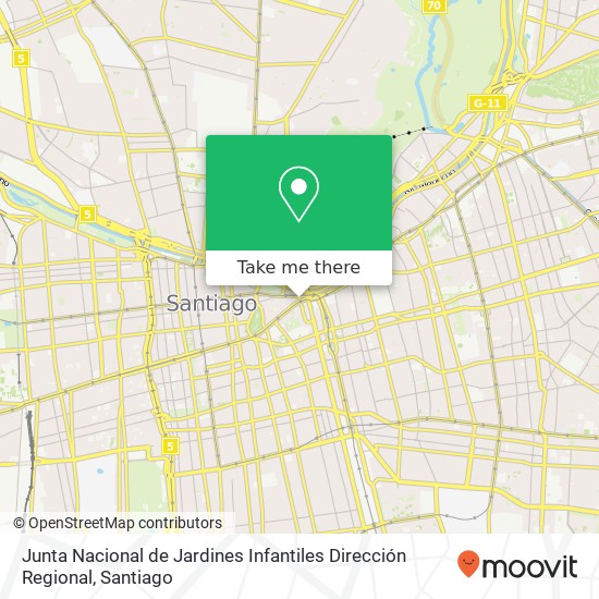 Junta Nacional de Jardines Infantiles Dirección Regional map