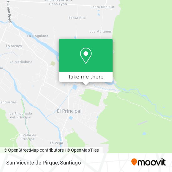 San Vicente de Pirque map