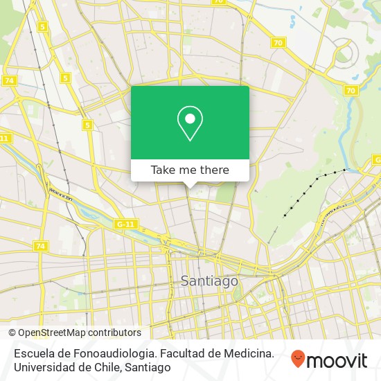 Escuela de Fonoaudiologia. Facultad de Medicina. Universidad de Chile map