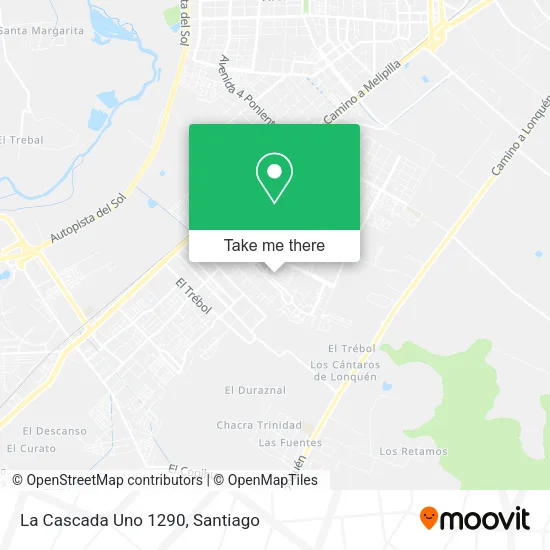 La Cascada Uno 1290 map