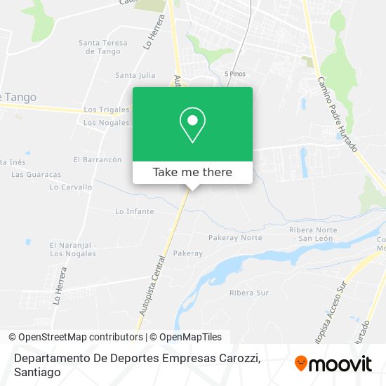 Mapa de Departamento De Deportes Empresas Carozzi