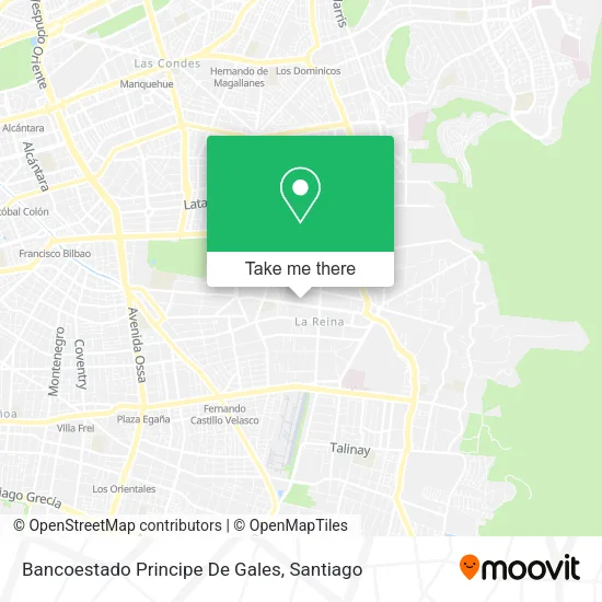 Bancoestado Principe De Gales map