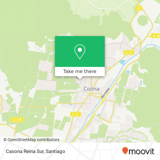 Casona Reina Sur map