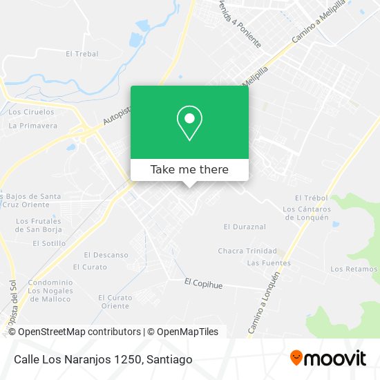 Mapa de Calle Los Naranjos 1250