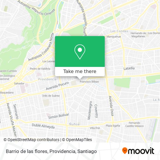 Barrio de las flores, Providencia map