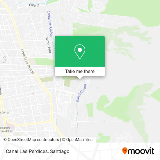 Canal Las Perdices map