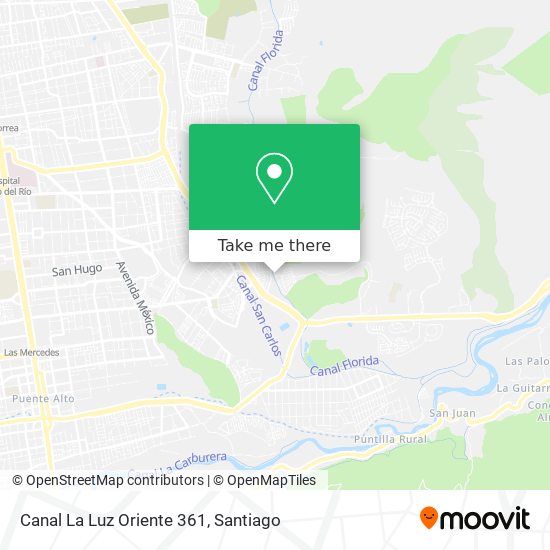 Mapa de Canal La Luz Oriente 361